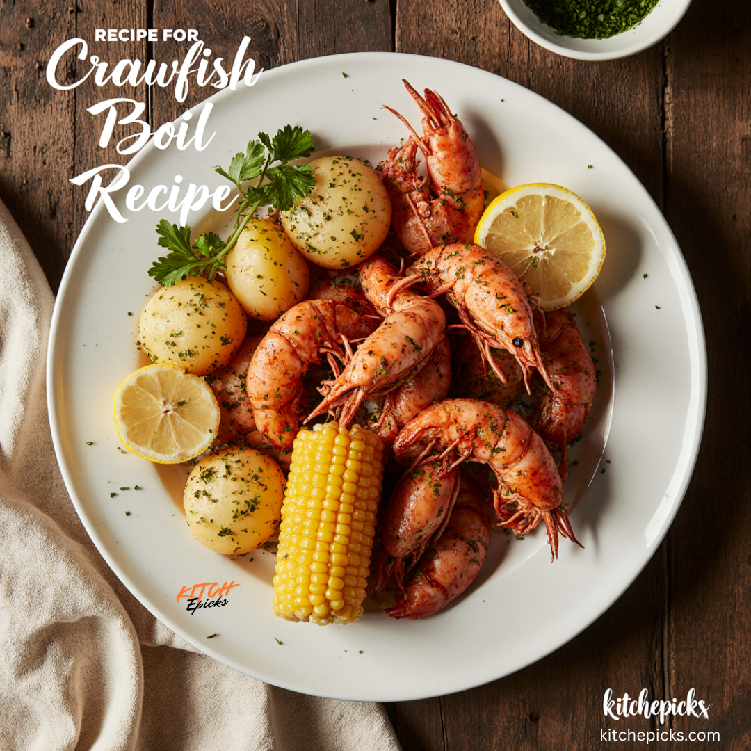 Outdoor Louisiana crawfish boil with corn, sausage, and spices at a campsite table — perfect travel meal scene for road trips and picnics.