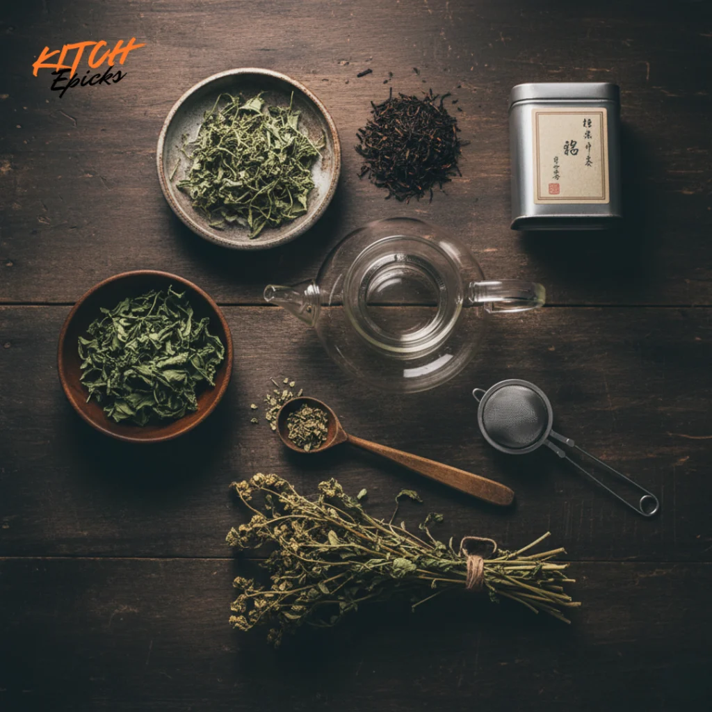 Japanese herbal ingredients for Recipe B natural Mounjaro alternative tea