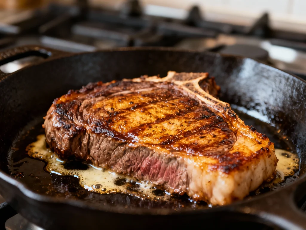 Finishing Sous Vide Ribeye on the Stovetop – Build the Maillard crust (1) Finishing Sous Vide Ribeye on the Stovetop – Build the Maillard crust