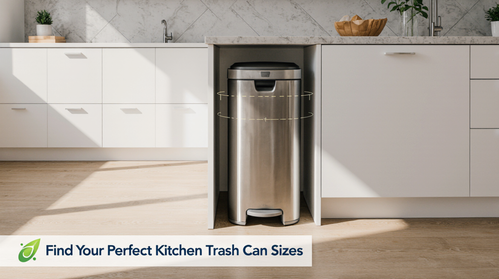 best kitchen trash can size
