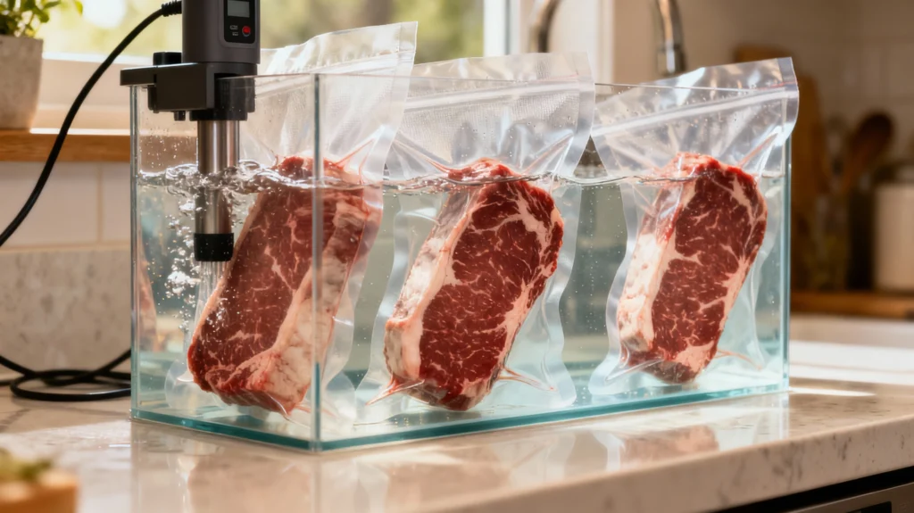 sirloin steak sous vide Cooking Process sirloin steak sous vide Cooking Process