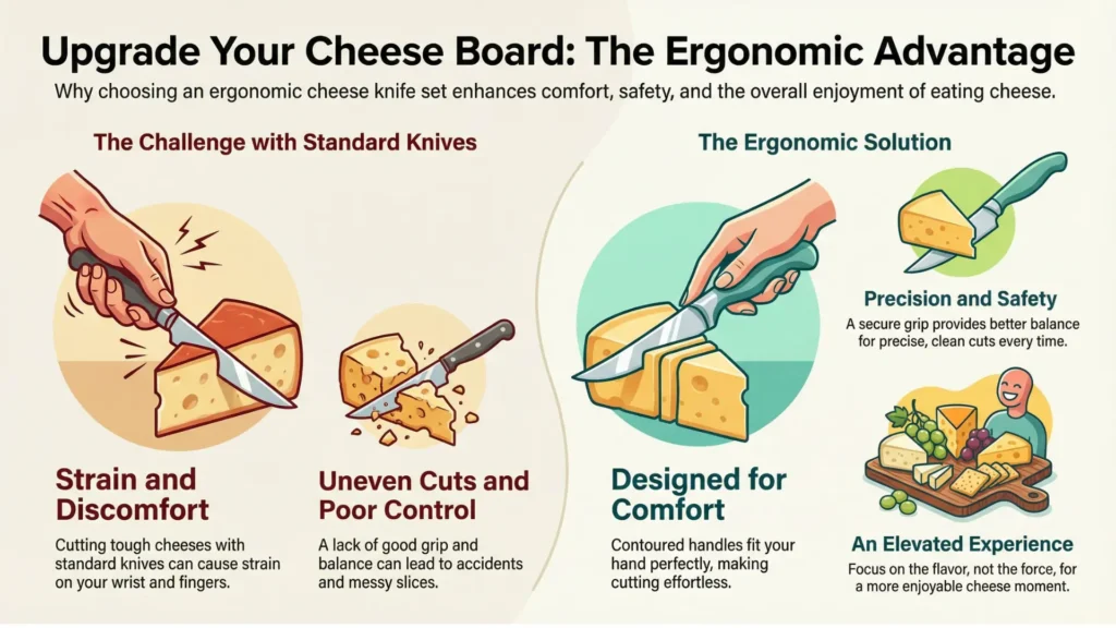 The Benefits of Ergonomic Design in Cheese knife set