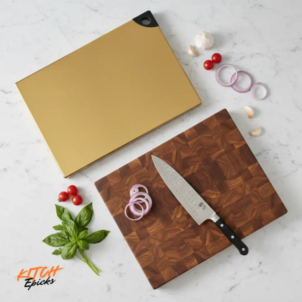 Titanium vs Wooden Cutting Boards Knife-Friendliness