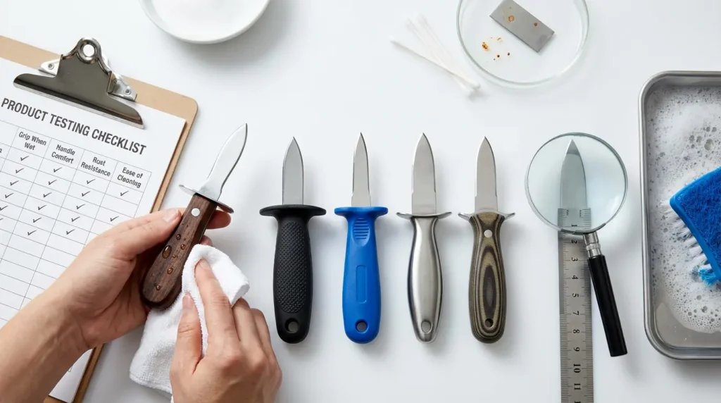 oyster knife durability cleaning test