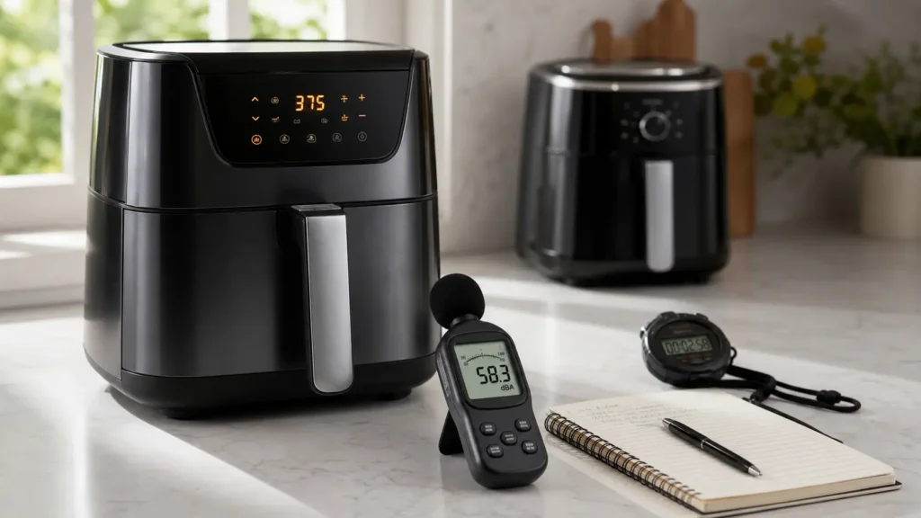 air fryer Noise level test