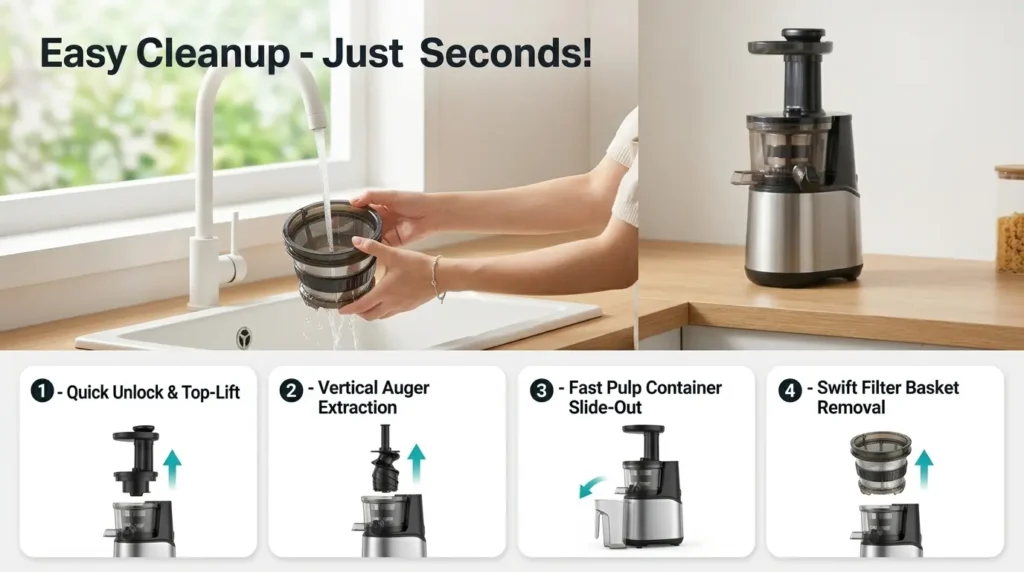 How to clean a cold press juicer — disassemble and rinse in 4 easy steps