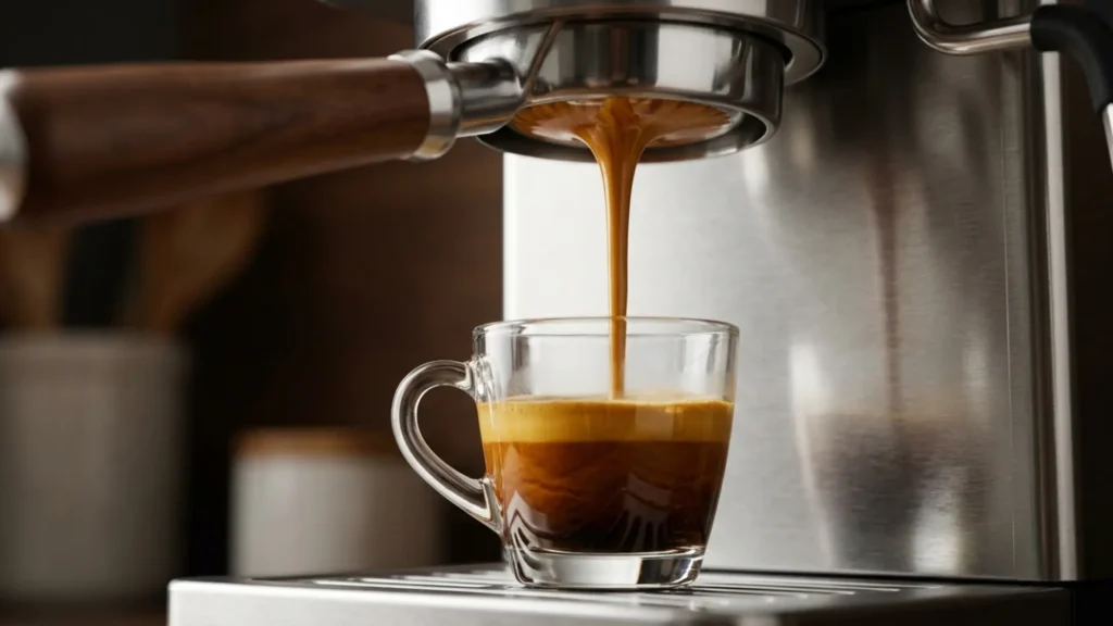 Well-extracted shot from Espresso Machines Without Grinder with rich golden crema.